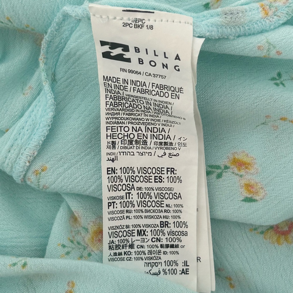 Billabong Light Blue Floral Midi Dress - Picture 8 of 10